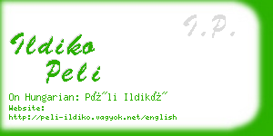 ildiko peli business card